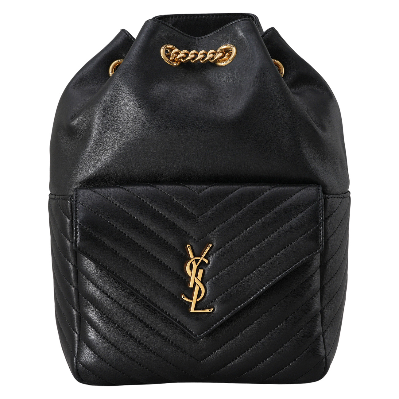 YVES SAINT LAURENT(USED)생로랑 672609 조 드로스트링 쉐브론 백팩